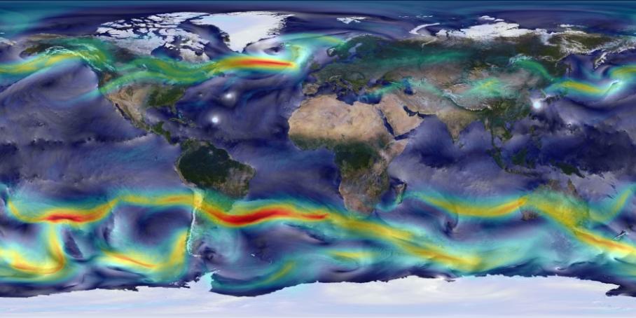 Rüzgar haritası. William Putman/NASA Goddard Space Flight Center